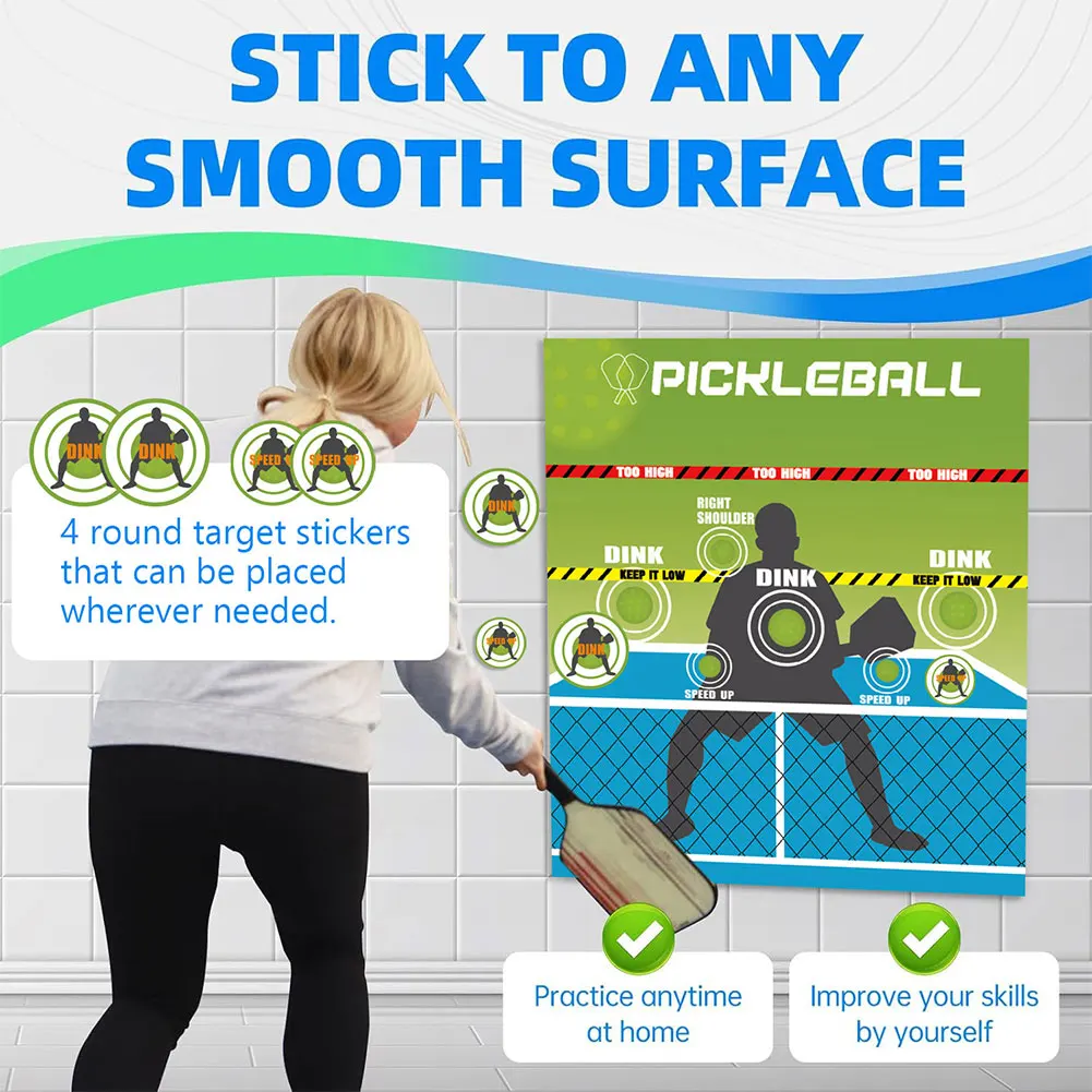 Pickleball Dink Rebound Trainer Board - Portable Wall Pad for Indoor & Outdoor Practice - Image 2