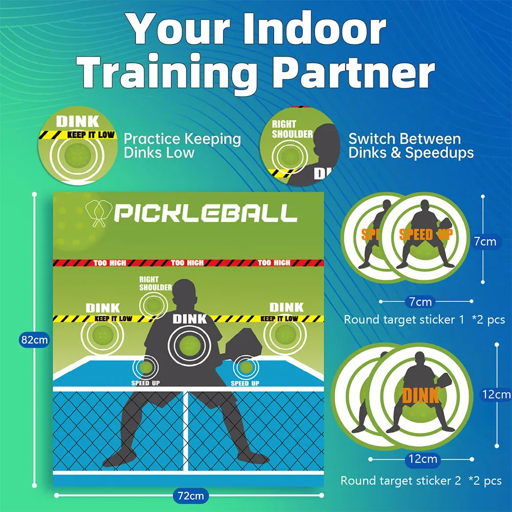 Pickleball Dink Rebound Trainer Board - Portable Wall Pad for Indoor & Outdoor Practice - Image 6