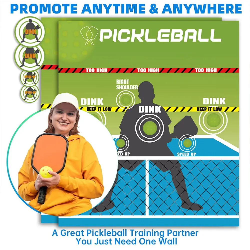 Pickleball Dink Rebound Trainer Board - Portable Wall Pad for Indoor & Outdoor Practice - Image 4